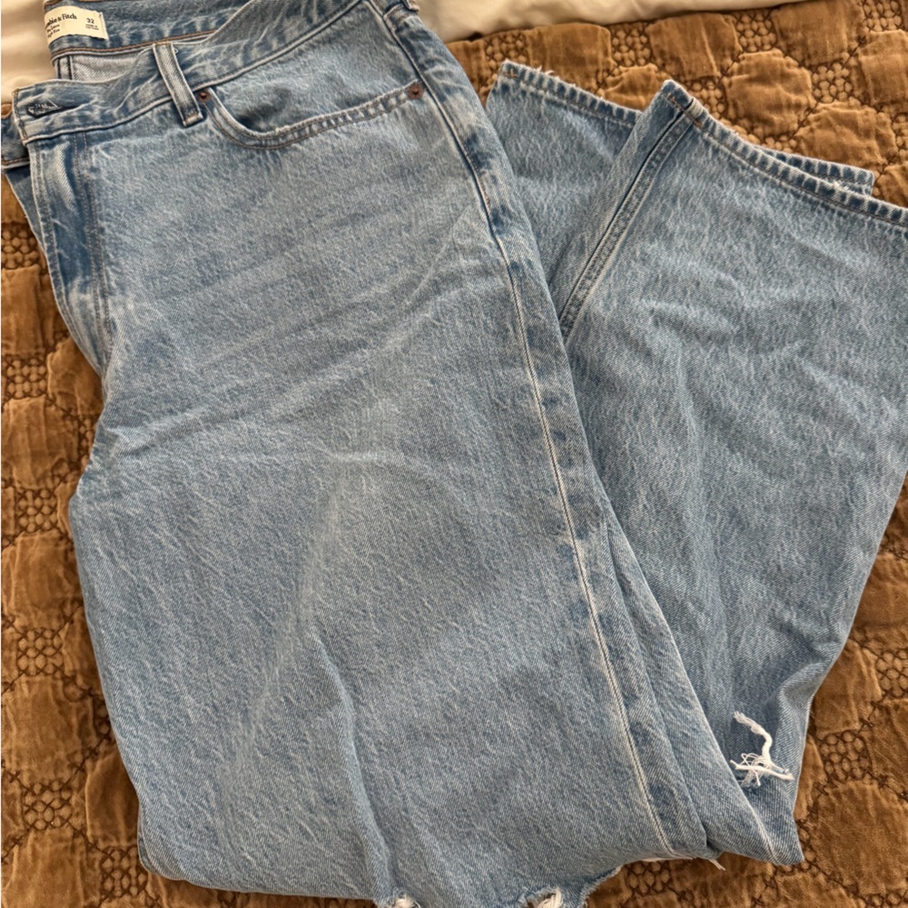 Abercrombie & Fitch Light Blue Wide Leg Jeans